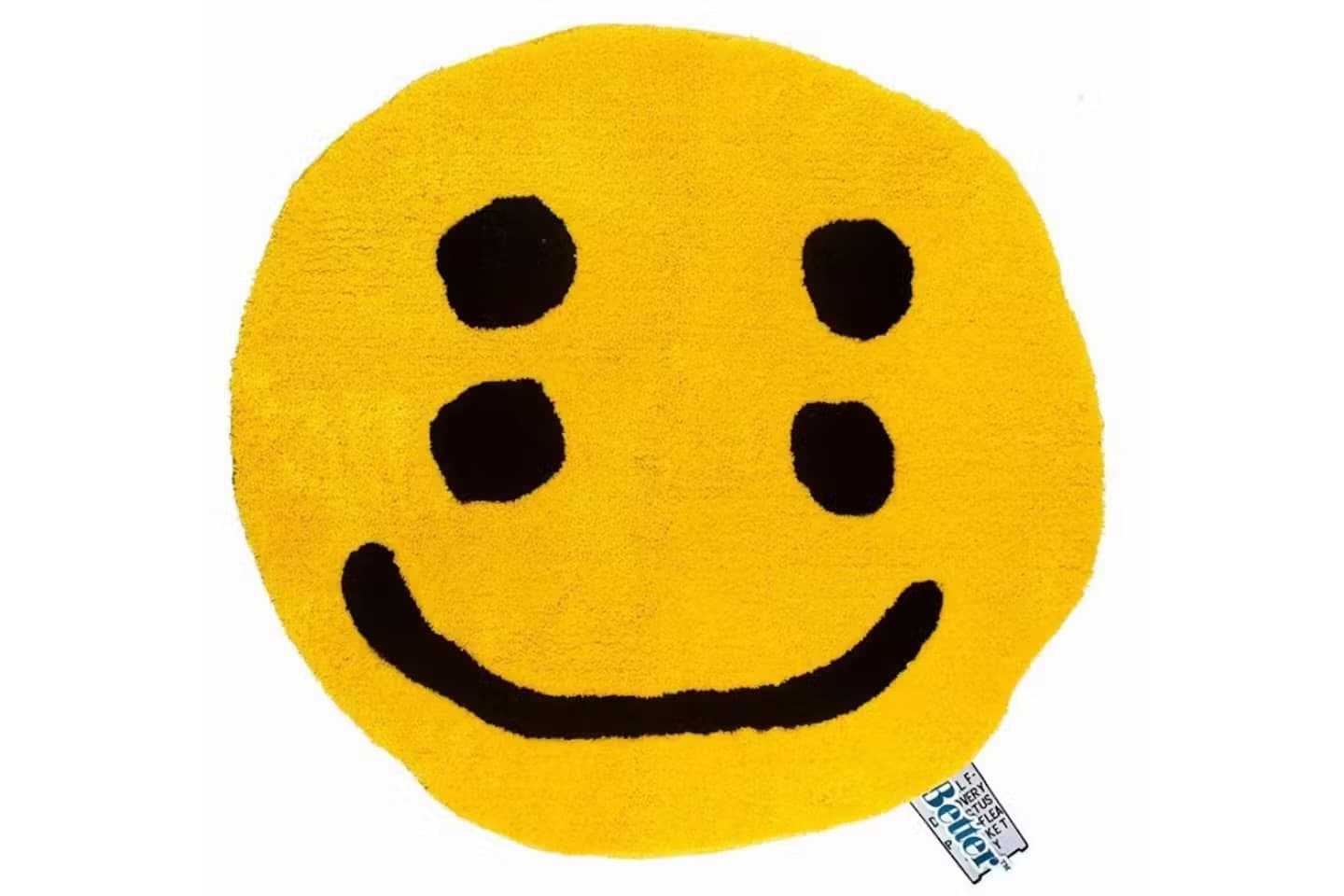Cactus Plant Flea Market Double Vision Smiley Rug Yellow