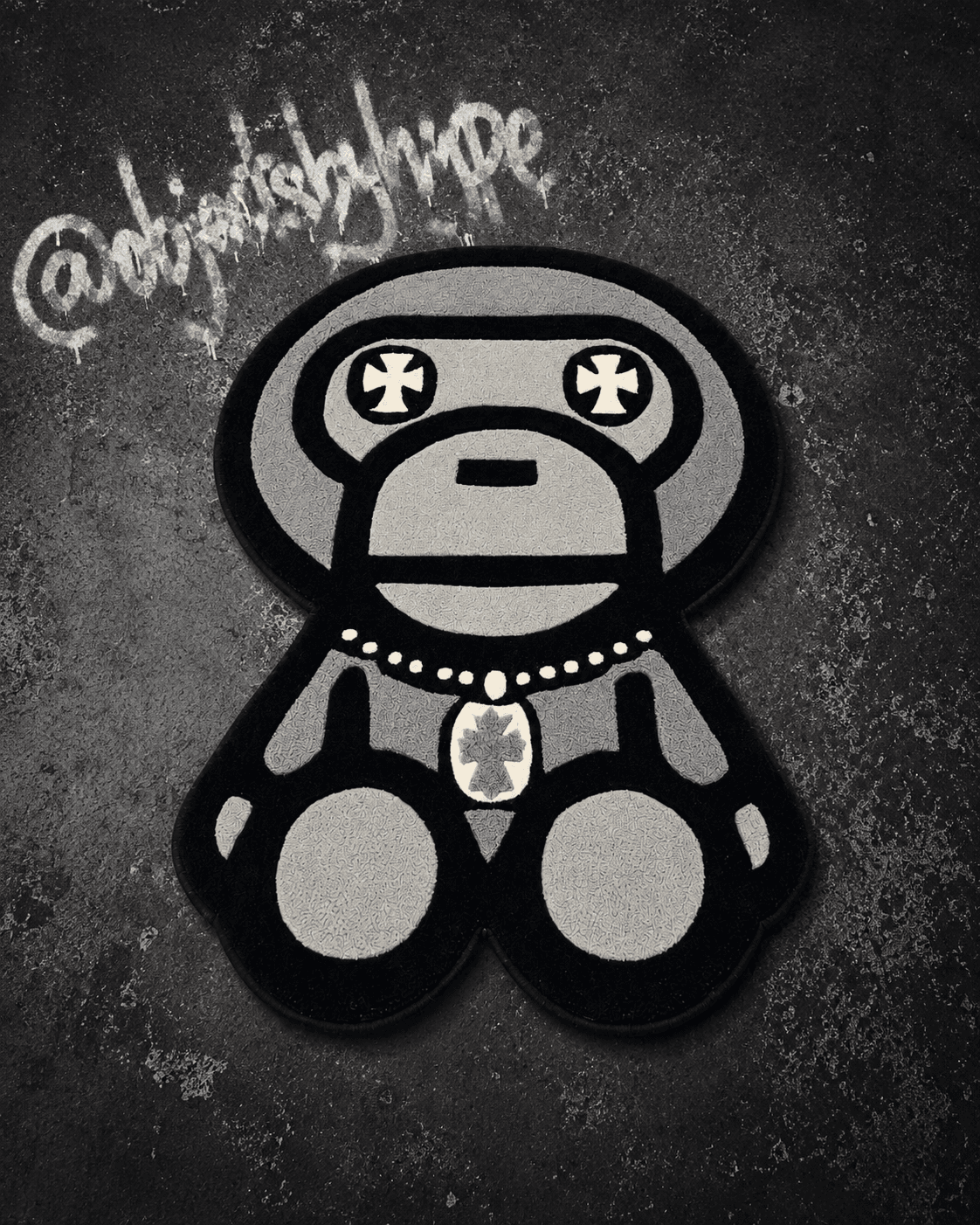 OBH Monkey Cross Rug